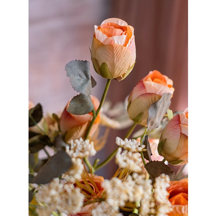 Faux Artificial Flower Dry Rose Stem Champagne or Orange 23 Tall –  RusticReach